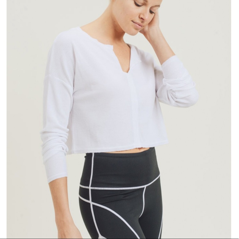 🆕 CAMI LINEN CROP TOP LS IN IVORY - Picture 7 of 10